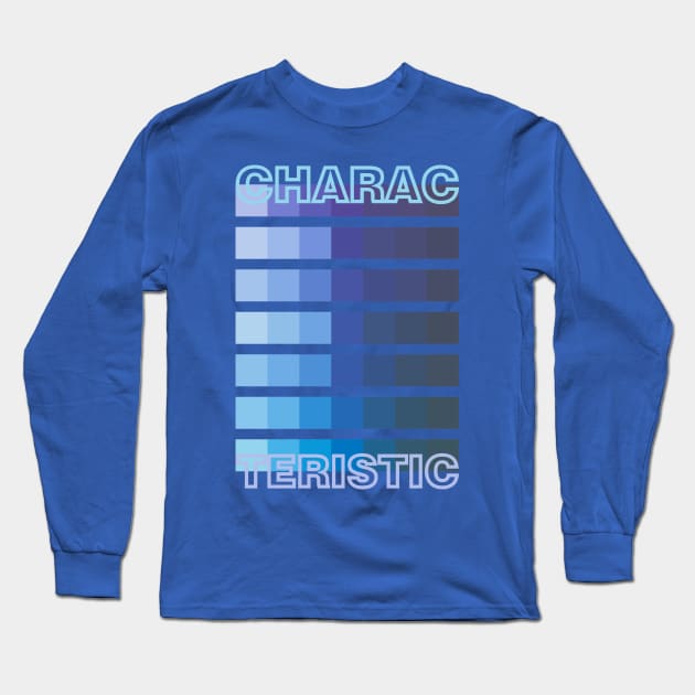 BLUE TONE / CHARACTERISTIC Long Sleeve T-Shirt by DDP Design Studio